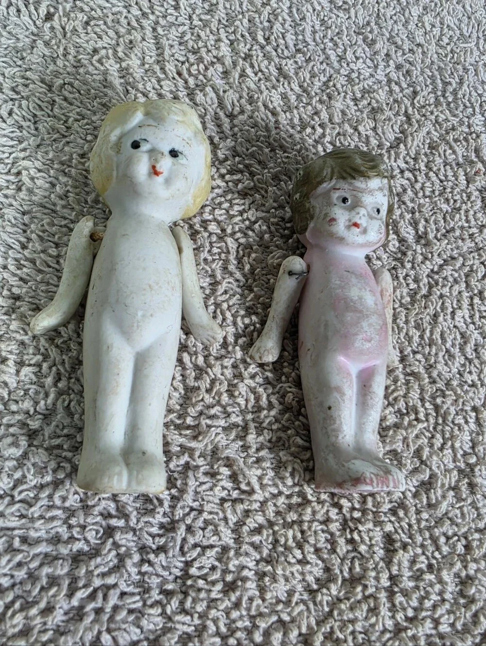 Porcelain Frozen Charlotte Dolls - White and Pink - Picture 5 of 10